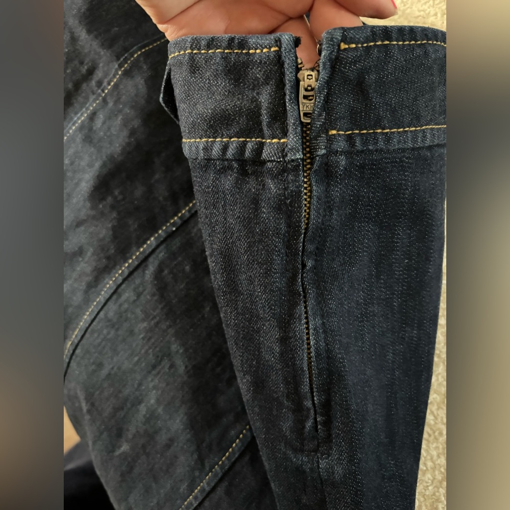 Ann Taylor Dark Wash Denim A-Line Skirt Women’s Classic Jean Skirt - Picture 5 of 8